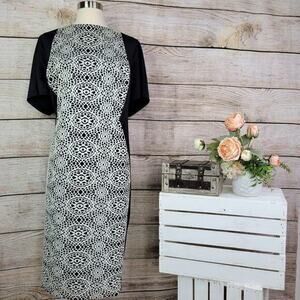 Adrianna Papell Women's Sheath Dress Black Lace 22W‎